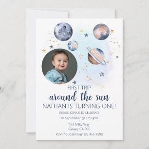 Erste Reise um das Sun Foto Einladung