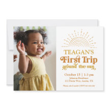 Erste Reise um das Sun Foto zum ersten Geburtstag