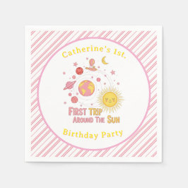 Erste Reise um das Sun Girl 1st. Geburtstagsfeier Serviette