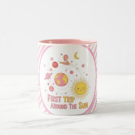 Erste Reise um das Sun Girl 1st. Geburtstagsfeier Zweifarbige Tasse