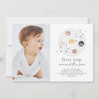 Erste Reise um das Sun Space Foto laden ein Einladung