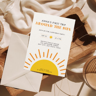 Erste Reise um den 1. Geburtstag der Sonne Einladung