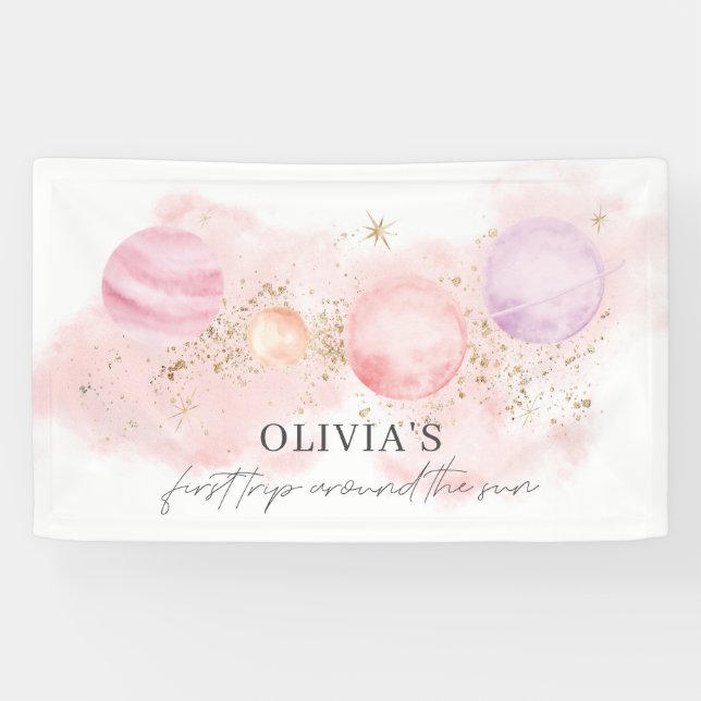 Erste Reise um den Hintergrund des Sonnenbanners Banner (Horizontal)