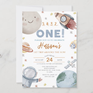 Erste Reise um den Sonnenraum 1. Geburtstag Einladung
