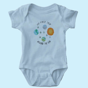 Erste Reise um die Blaue Planeten der Sonne zum Ge Baby Strampler