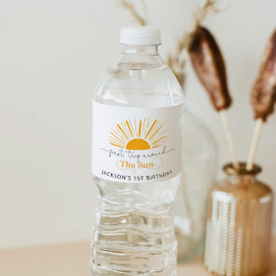 Erste Reise um die Geburtstagsparty der Sonne Wasserflaschenetikett