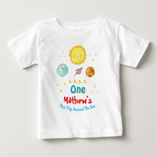 Erste Reise um die Sonne 1. Geburtstag Baby T-shirt