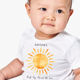 Erste Reise um die Sonne 1. Geburtstag Baby T-shirt