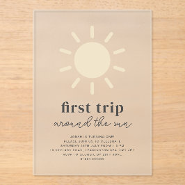 Erste Reise um die Sonne 1. Geburtstag Einladung