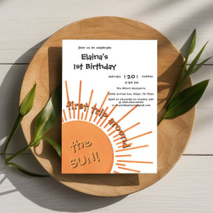 Erste Reise um die Sonne 1. Geburtstag Einladung