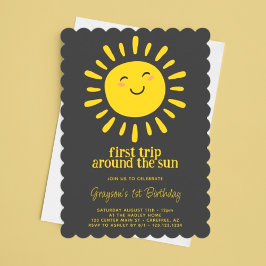 Erste Reise um die Sonne 1. Geburtstag Einladung