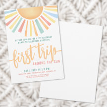 Erste Reise um die Sonne 1. Geburtstag