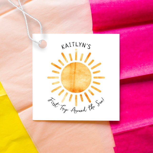 Erste Reise um die Sonne 1. Geburtstag Geschenkanhänger (Von Creator hochgeladen)