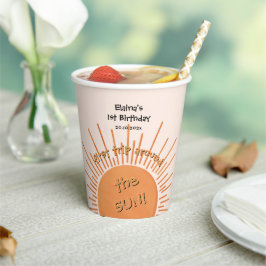 Erste Reise um die Sonne 1. Geburtstag Pappbecher