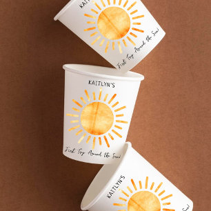 Erste Reise um die Sonne 1. Geburtstag Pappbecher