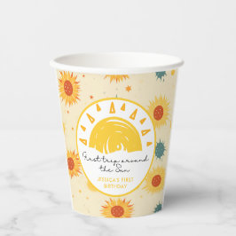 Erste Reise um die Sonne 1. Geburtstag Pappbecher