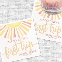 Erste Reise um die Sonne 1. Geburtstag Serviette