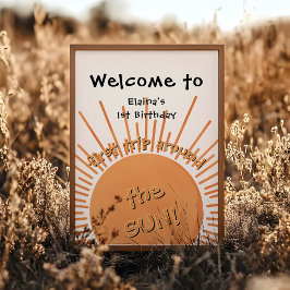 Erste Reise um die Sonne 1. Geburtstag Willkommen Poster