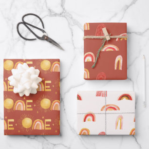Erste Reise um die Sonne   1. Geburtstagsfeier Geschenkpapier Set