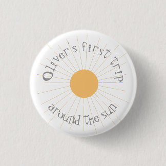 Erste Reise um die Sonne Birthday boho Button