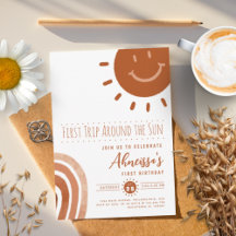 Erste Reise um die Sonne Boho 1. Geburtstag