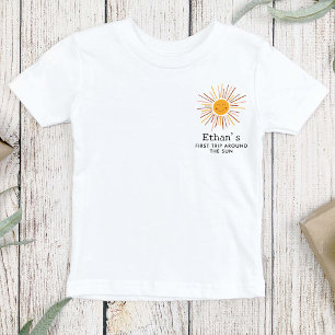 Erste Reise um die Sonne Custom 1. Geburtstag Boho Baby T-shirt