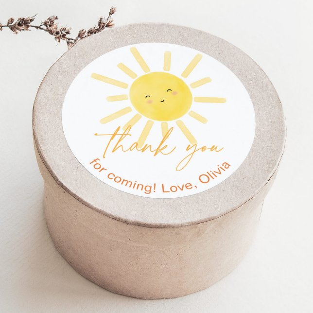 Erste Reise um die Sonne danke Runder Aufkleber (Von Creator hochgeladen)