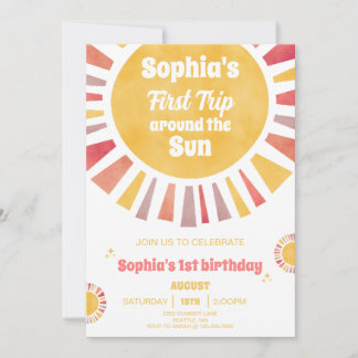 Erste Reise um die Sonne Einladung