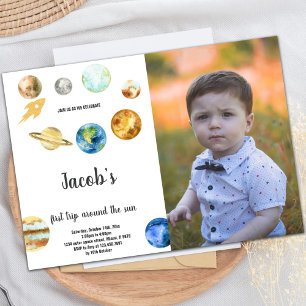 Erste Reise um die Sonne Einladung zum Geburtstag