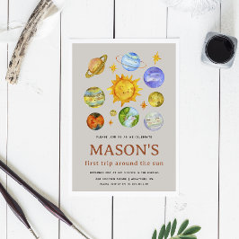 Erste Reise um die Sonne Einladung zum Geburtstag