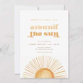 Erste Reise um die Sonne Einladung zum Geburtstag