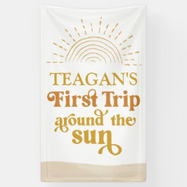 Erste Reise um die Sonne Erste Geburtstagskamera Banner