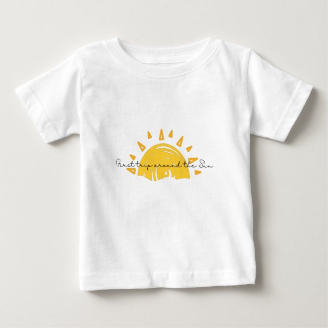 Erste Reise um die Sonne Erstes Shirt zum Geburtst (Vorderseite)