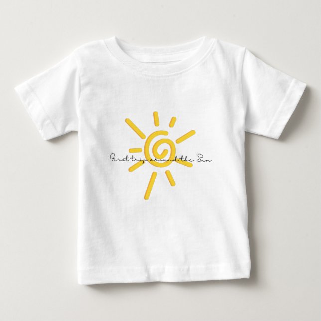Erste Reise um die Sonne Erstes Shirt zum Geburtst (Vorderseite)
