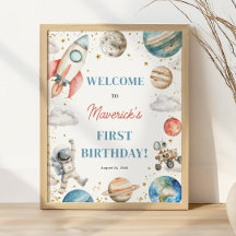 Erste Reise um die Sonne Geburtstag 16x20 Willkomm