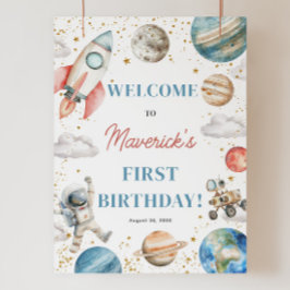 Erste Reise um die Sonne Geburtstag 18x24 Willkomm Poster