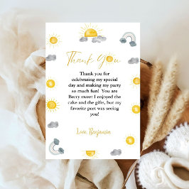 Erste Reise um die Sonne Geburtstag Danke Karte