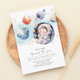 Erste Reise um die Sonne Geburtstag Einladung