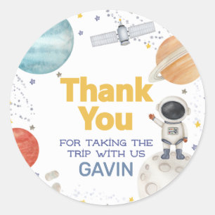 Erste Reise um die Sonne Geburtstag Runder Aufkleber