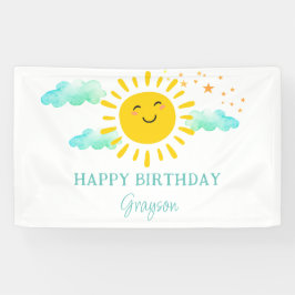 Erste Reise um die Sonne glücklich Geburtstag Banner