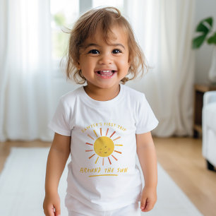 Erste Reise um die Sonne Kinder 1. Geburtstag Baby T-shirt
