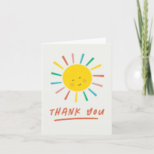 Erste Reise um die Sonne Kinder Geburtstag Dankeskarte