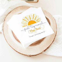 Erste Reise um die Sonne minimaler Geburtstag Serviette