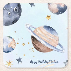 Erste Reise um die Sonne Rechteckiger Pappuntersetzer