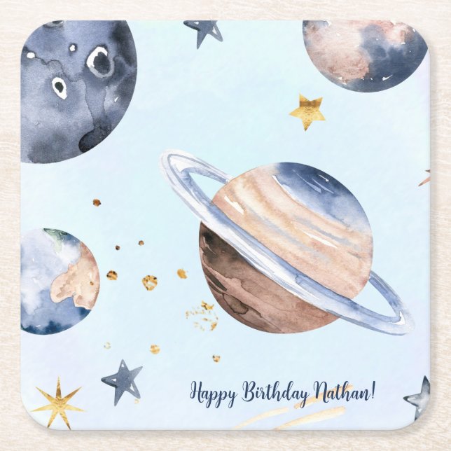 Erste Reise um die Sonne Rechteckiger Pappuntersetzer (Vorderseite)