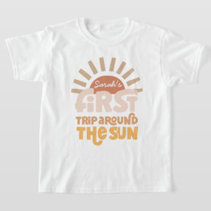 Erste Reise um die Sonne Retro Kinder 1. Geburtsta T-Shirt