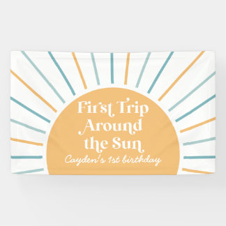 Erste Reise um die Sonne Sonnenschein 1. Geburtsta Banner