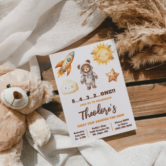 Erste Reise um die Sonne, Teddy Bären 1. Geburtsta Einladung