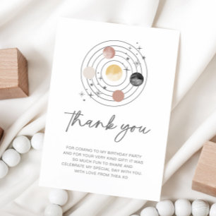 Erste Reise um die Sonne Vielen Dank Dankeskarte