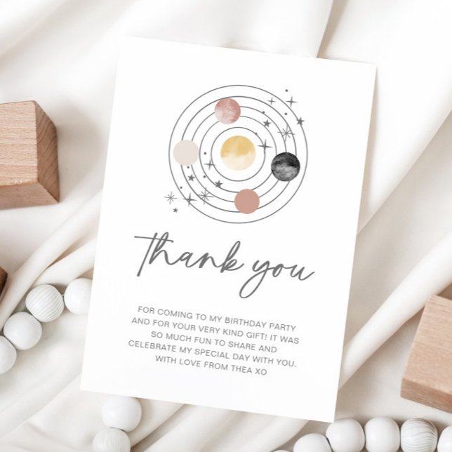 Erste Reise um die Sonne Vielen Dank Dankeskarte (Von Creator hochgeladen)